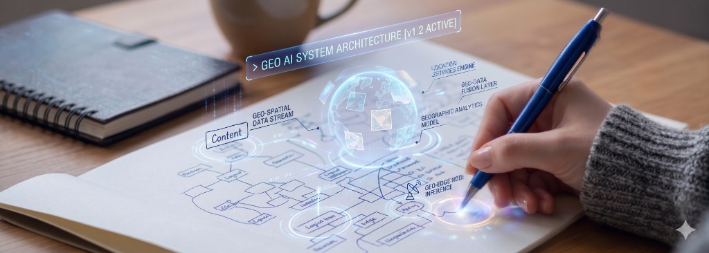 Learning hub hero — GEO and AI systems learning imagery